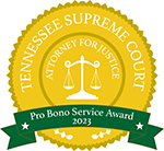 Tennessee Supreme Court - Attorney for Justice - Pro Bono Service Award 2022